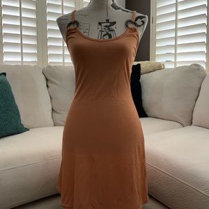 Nasty Gal ring neutral-orange mini dress